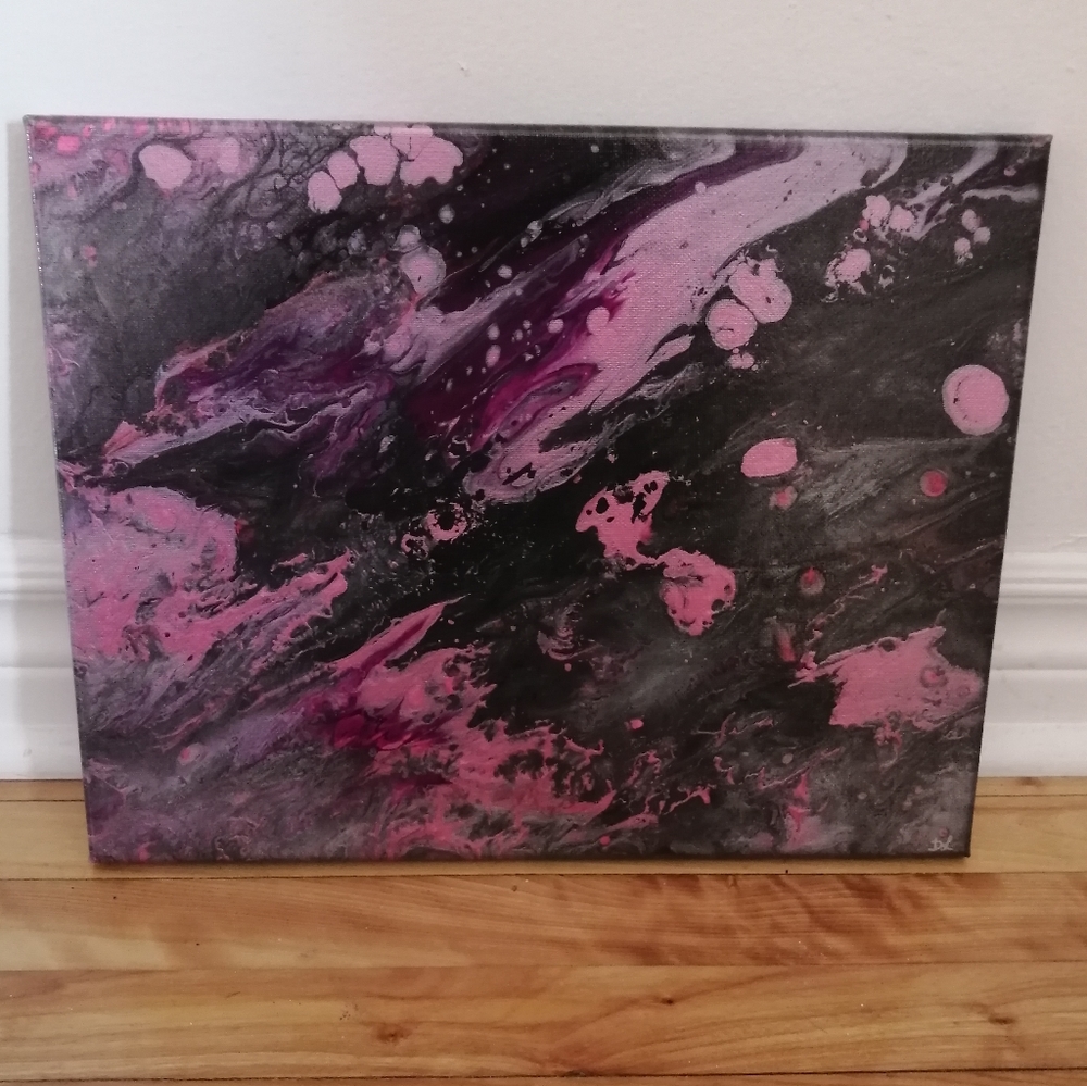 "Pink Phoenix"  11x14" acrylic painting